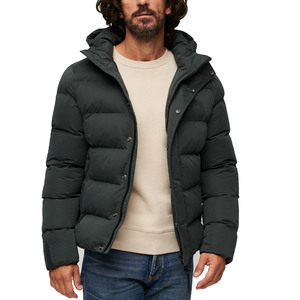 <b>Men</b> Hooded Lightweight Bubble <b>Jacket</b> Waterproof Breathable Quick Dry <b>Warm</b> Quilted Full Zip Casual Winter Outdoor Regular Fit - Product Image 2