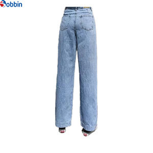Jeans de mezclilla rectos de cintura alta con bolsillos para mujer, estilo urbano, versátiles, nuevos, populares, con diseño de corazón, clásicos, holgados y cómodos. - Product Image 6