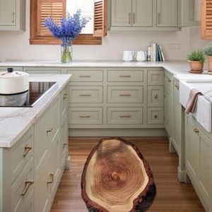 Alfombra de Tierra de Diatomeas con Diseño de Grano de Madera, Súper Absorbente, de Secado Rápido, Antideslizante, para Cocina, Baño y Dormitorio, con Diseño Único de Anillos de Árbol - Product Image 3