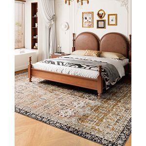 Tappeto Anti-strappi Vintage marrone verde 9X12 ft Anti-Skid Set ampio tappetino - Product Image 4