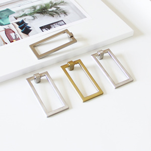 Modern Rectangular Open Frame Zinc Alloy Cabinet Pull Handle Minimalist Luxury Drawer Knob Kitchen Dining <b>Wardrobe</b> Dresser - Product Image 1