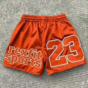 REXFIT SPORTS Pantalones Cortos de Baloncesto para Hombre, Ajustados, de Malla, con Estampado Personalizado, para Gimnasio, Entrenamiento, Running y Deportes - Product Image 4