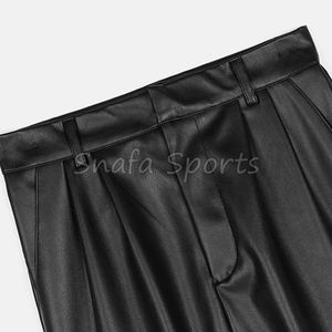 Shorts de Cuero Vacuno Genuino con Patrón Sólido para Mujer, Venta al Por Mayor con Cinturones, Shorts de Cuero para Mujer - Product Image 6