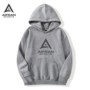 เสื้อฮู้ดดี้ผู้ชายทรงโอเวอร์ไซส์ แบรนด์ AIFRAN ผ้าคอตตอนผสมโพลีเอสเตอร์ ทรงหลวม สีพื้น สไตล์ลำลอง สำหรับฤดูใบไม้ผลิ แบบสวมหัว ODM ขายส่ง - Product Image 1