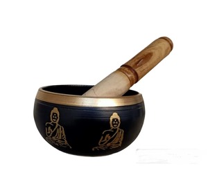 Cuenco Tibetano de Meditación de Alta Calidad, Diseño Religioso Grabado en Latón, para Terapia de Yoga, Herramienta Metálica de Yoga - Product Image 3