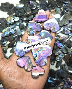 High Grade Quality 100%Natural <b>Purple</b> Labradorite Heart Shape Cabochon Wholesale Price Lot <b>Purple</b> Labradorite Jewelry Making - Product Image 3