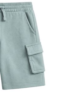 Seafoam Green Mens Cargo Shorts Elastic Waist Drawstring Streetwear Cargo Shorts With Side Pockets Casual Summer Shorts Custom - Product Image 4