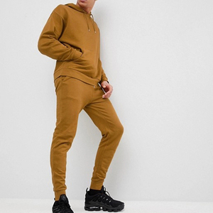Conjunto Deportivo Personalizado para Hombre, 100% Algodón, Estilo Urbano, Talla Grande, Chaqueta Ligera de Forro Polar, Pantalones Joggers con Cierre y Capucha, Transpirable - Product Image 1