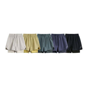 Pantalones Cortos Deportivos de Doble Capa para Hombre, Pantalones Cortos Deportivos 2 en 1 para Gimnasio, Entrenamiento, Secado Rápido, para Correr, de Doble Capa, para Verano - Product Image 4