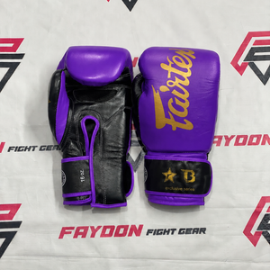 Gants de boxe Fairtex en cuir de vachette véritable, design personnalisé, best-seller, gris et noir, pour Muay Thai, avec fermeture auto-agrippante. - Product Image 3