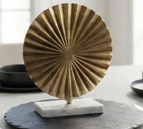 Décoration de table ronde de luxe, sculpture en métal, best-seller, vaisselle moderne, objet rond pour la décoration - Product Image 3