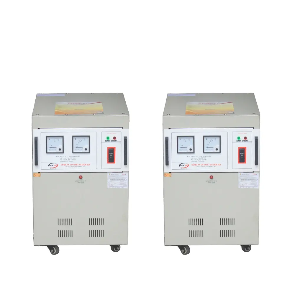 Stabilisateur de régulateur de tension monophasé automatique de servomoteur en cuivre de haute qualité 3 KVA à 50 KVA courant alternatif du Vietnam