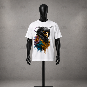 Camiseta Blanca de Manga Corta para Hombre, Cuello Redondo, Corte Regular, Algodón Tejido, Color Sólido Informal, Diseño Liso, Logotipo Frontal, 220g - Product Image 1