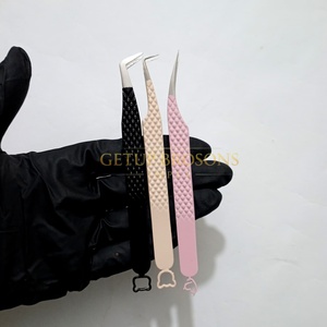 แหนบดึงขนตาปลายเรียว 90/boot/Dolphin Smooth/Fiber Tip สแตนเลสสตีล ความแม่นยำสูง สีชมพู/นู้ด/ขาว ลายหมีและพระจันทร์ - Product Image 4