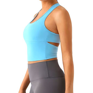 Camisetas de Tirantes Personalizadas de Alta Calidad para Mujer, Estilo Casual, para Verano, Yoga, Cuello Redondo, Bordado, 100% Algodón - Product Image 1