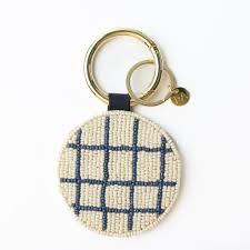 NOUSHAD ARTISANAT – Porte-clés classique en perles de verre tissées, motif cercle rond, porte-monnaie, toile légère et durable - Product Image 4