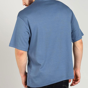 Camisetas de Hombre Oversize al por Mayor, Transpirables, Sólidas, Estilo Europeo, de Alta Calidad, 100% Algodón, en Oferta - Product Image 4