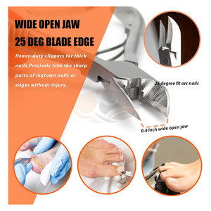 Coupe-ongles robuste pour podiatres, en acier inoxydable, pour ongles incarnés épais, coupe-ongles professionnels pour orteils et doigts, pour le soin des bébés - Product Image 5