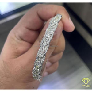 Twist Design Rose Gold Classic Lab Grown <b>Bangle</b> 925 Sterling <b>Silver</b> Luxury Sparkling <b>Bracelet</b> Women Bridal Party Jewelry Gift - Product Image 4