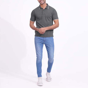Men's Solid Knitted 100% Cotton Short Sleeve for <b>Shirt</b>-Customizable Workwear Men's Polo <b>T</b> <b>Shirt</b> <b>With</b> Shipment And Delivery - Product Image 4