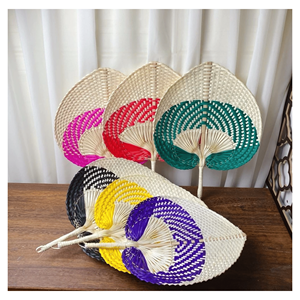 Abanico de Bambú Tejido a Mano, Arte Folclórico Tradicional Natural, Recuerdo Decorativo, Regalo para Promoción de Fiestas - Product Image 4