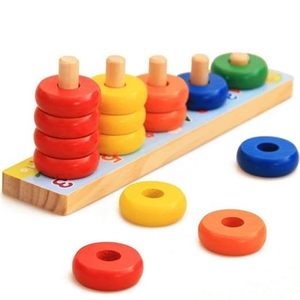 Juguete Educativo de Madera Montessori, Palitos de Cuentas para Clasificar por Color y Contar, Rompecabezas de Aprendizaje Temprano - Product Image 1