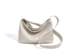 Bolso Hobo Minimalista de Cuero Genuino para Mujer, Textura Suave, Correa de Hombro Única, Parte Superior Abierta, Uso Diario - Product Image 6