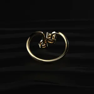 Bague en diamant de laboratoire de nouvelle conception, ronde et en forme de poire, design spécial pour un look classique, couleur D-E, clarté VVS-VS, certifiée IGI. - Product Image 5