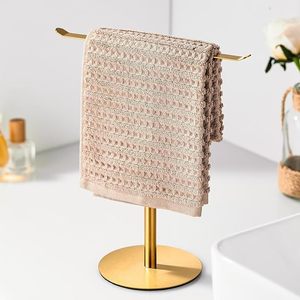 Toallero minimalista de latón independiente con 1 barra para uso en el baño - Product Image 1