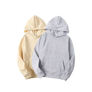 Vente en gros CAULT ARRAY Sweat à capuche unisexe en molleton de coton épais, de haute qualité, uni, sans cordons, pour hommes et femmes - Product Image 1