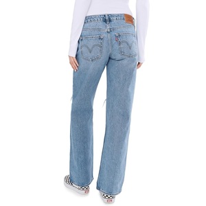 Pantalones Vaqueros de Mezclilla Elásticos de Cintura Alta para Mujer, Color Sólido, Corte Ajustado, Estilo Casual, OEM, Venta al Por Mayor - Product Image 3