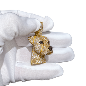 Custom Wholesale Christian Hip Hop Iced <b>Dog</b> Pendant Moissanite Silvar 14K Gold Plated Claw Setting Other Chain Rapper <b>Jewelry</b> - Product Image 1