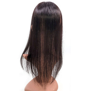 Peluca de Cabello Virgen Brasileño Liso de Color Natural Cosmo Korea, con Frente de Encaje Transparente, Larga, 200% de Densidad, Sin Pegamento - Product Image 2