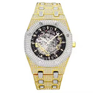 Splendid Gift Jewelry Luxury Diamond <b>Watch</b> Sapphire <b>Crystal</b> Dial ETA Quartz Movement 28mm Unisex Silver Moissanite Band - Product Image 1