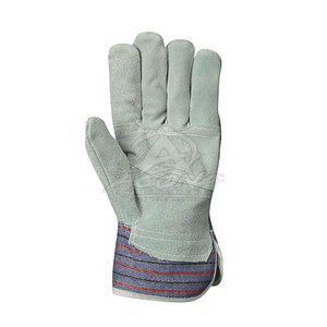 Working Gloves <b>Leather</b> Durable Palm Grip Breathable Fabric Quick Dry Eco-Friendly Reinforced Stitching Four Seasons Needle - Product Image 2