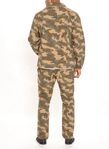 Nouvel ensemble de survêtement camouflage pour homme, 2 pièces, coupe ajustée, sweat à capuche et pantalon de jogging, personnalisable avec logo - Product Image 6