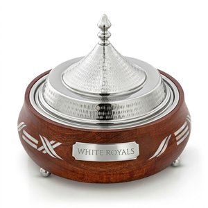 Modern <b>Insulated</b> Enamel Coated Stainless Steel Casserole Conical Lid Heavy Duty Thermal Food Warmer Set Luxury Khaleeji Feasts - Product Image 1