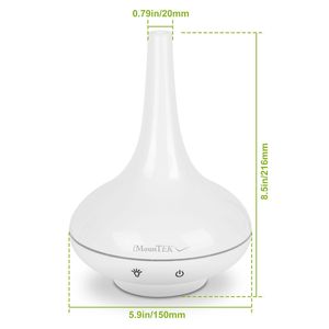 Humidificateur à ultrasons à brume froide de 200 ml avec lumières colorées, diffuseur d'huiles essentielles automatique pour le bureau, la maison, le yoga, sans eau - Product Image 3