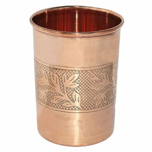 Wholesale Hammered Copper Tumbler Handcrafted Pure Copper Drinking Cups For Detox Water Luxury Metal Drinkware For <b>Weddings</b> - Product Image 2