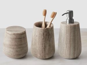 Kit distributeur de savon en marbre noir, décoration de salle de bain, lavage des mains à domicile - Product Image 2