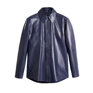 Camisas de Cuero Suaves para Hombre, Material Premium, Ligeras, Transpirables, Tejido Ecológico, Cómodas para la Oficina y Uso Casual - Product Image 5