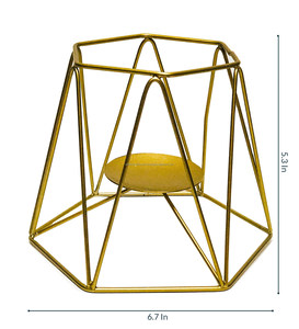 Candelabros de piedra hechos a mano de Color Dorado de la mejor calidad de Ambiance Lifestyle, tarros de farolillos para la decoración del jardín del hogar para Navidad - Product Image 4