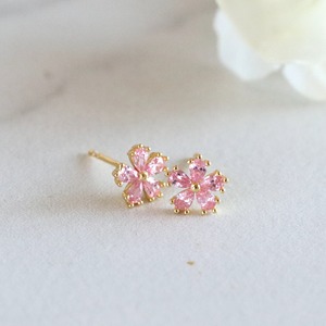 Pear Shape Pink CZ Diamond Stud <b>Earrings</b> 14K Solid Gold Dainty Minimalist Wedding Anniversary Party Gift for Women - Product Image 2
