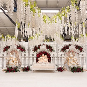 Trending Wedding White 3D Carved Mehrab <b>Stage</b> traditional <b>stage</b> golden <b>stage</b> outdoor indoor - Product Image 1