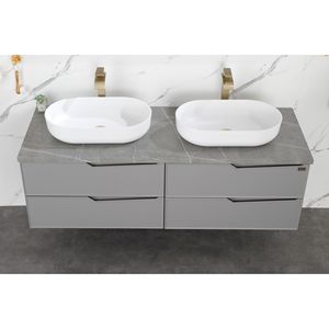 Moderno ovale 24 \ "x14 \" bianco sopra il lavandino per lavabo lavabo da bagno 24*14*5.5 - Product Image 4