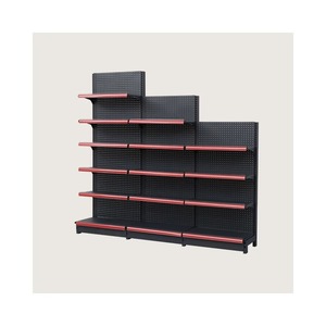 ชั้นวางสินค้าโลหะแบบกำหนดเองสำหรับงานหนัก ชั้นวางขายปลีกแบบแนวตั้งขัดเงา พร้อมชั้นวาง 4 ชั้น ประกอบสำเร็จสำหรับซูเปอร์มาร์เก็ต - Product Image 4