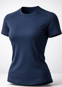 Camiseta Deportiva de Malla de Secado Rápido para Mujer, Manga Corta, Cuello Redondo, Corte Ajustado, para Verano - Product Image 3