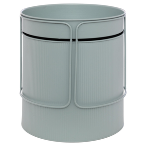 Macetas Modernas de Metal Acanalado Verde Mar con Soporte Decorativo de Hierro para Decoración de Interiores, Exteriores, Hogar y Jardín - Product Image 6