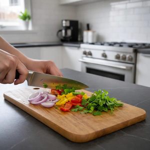 Tabla de cortar de madera duradera con grano natural y asa, para cocina, venta al por mayor, exportación mundial - Product Image 6