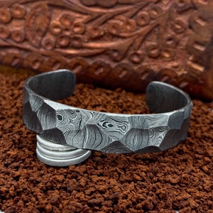 Pulsera de Acero de Damasco Hecha a Mano, Única, Vintage, para Boda, Aniversario, Unisex, Productos de Entretenimiento Deportivo - Product Image 2